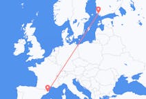 Flyg från Girona, Spanien till Åbo, Finland