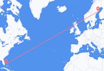 Flyreiser fra Freeport, Bahamas til Umeå, Sverige