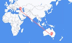 Vluchten van Mildura, Australië naar Erzurum, Turkije