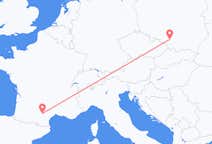Flyg från Castres, Frankrike till Katowice, Polen