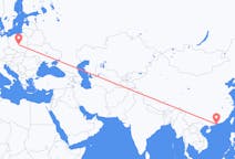 Flyg från Macau, Macau till Lodz, Polen