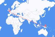 出发地 巴布亚新几内亚芒特哈根目的地 法国雷恩的航班
