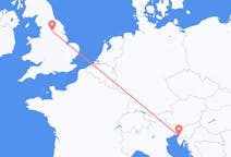 Flyreiser fra Trieste, Italia til Leeds, England