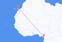 Flug frá Douala til Lanzarote