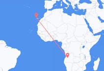 Vluchten van Huambo, Angola naar La Palma (ort i Mexiko, Guanajuato, Salamanca), Spanje