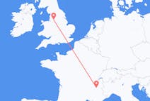 Flyreiser fra Manchester, England til Grenoble, Frankrike