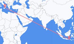 Flyg från Praya, Lombok, Indonesien till Reggio di Calabria, Italien