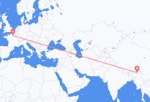 Flights from Dibrugarh, India to Paris, France