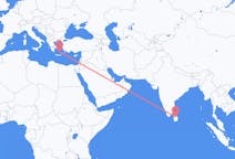 斯里兰卡出发地 锡吉里耶飞往斯里兰卡目的地 圣托里尼的航班